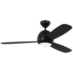Orbis Ceiling Fan with Light - Midnight Black / Midnight Black / Frosted