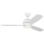 Orbis Ceiling Fan with Light - Matte White / Matte White / Frosted
