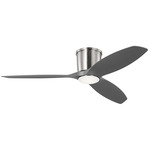Titus Ceiling Fan with Light - Brushed Steel / Silver / Frosted