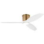 Titus Ceiling Fan with Light - Satin Brass / Matte White / Frosted