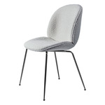 Beetle Upholstered Dining Chair - Black Chrome / Karakorum Grey