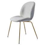 Beetle Upholstered Dining Chair - Antique Brass / Karakorum Grey