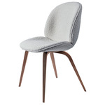 Beetle Upholstered Dining Chair - American Walnut / Karakorum Grey
