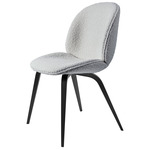 Beetle Upholstered Dining Chair - Black Stained Beech / Karakorum Grey