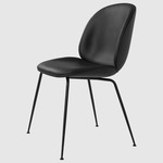 Beetle Upholstered Dining Chair - Black / Black Leather