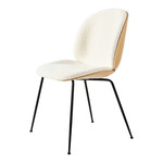 Beetle Veneer Dining Chair - Black / Karakorum Ivory / Oak Veneer
