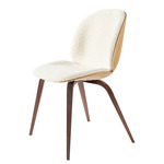 Beetle Veneer Dining Chair - American Walnut / Karakorum Ivory / Oak Veneer