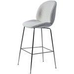 Beetle Upholstered Bar / Counter Chair - Black Chrome / Karakorum Grey