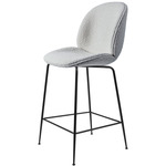 Beetle Upholstered Bar / Counter Chair - Black / Karakorum Grey