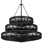 Ophelia Multi Tier Pendant - Black / Black