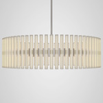 Aurora Chandelier - Polished Stainless Steel / Clear