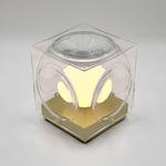 Chant Portable Table Lamp - Brushed Gold / Clear