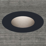 Atomos 1 Slim Round Pinhole Trim Wood / IC Airtight Housing - Black Powdercoat / Black Baffle