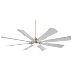 Future Ceiling Fan with Light - Brushed Nickel / Silver