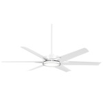 Deco Smart Ceiling Fan with Color Select Light - Flat White / Flat White