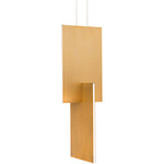 Amari Pendant - Aged Brass / White