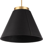 Bentley Pendant - Aged Brass / Black