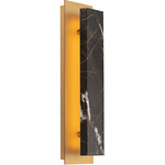 Zurich Wall Sconce - Black Marble / Aged Brass / Silk Screened