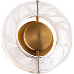 Cymbal Wall / Ceiling Light - Aged Brass / Cloudy