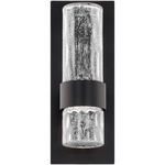 Beacon Outdoor Wall Sconce - Black / Clear