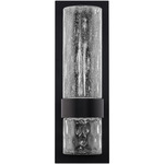 Beacon Outdoor Wall Sconce - Black / Clear