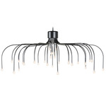 Starfall Chandelier - Black / Clear