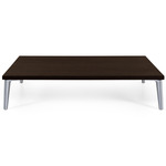 Sofa So Good Square Table - Polished Aluminum / Wenge Stained Oak