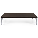 Sofa So Good Square Table - Polished Aluminum / Grey Stained Oak