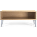 Sofa So Good Demi Shelf - Polished Aluminum / White Wash Oak