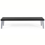 Sofa So Good Demi Table - Polished Aluminum / Black Stained Oak