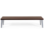 Sofa So Good Demi Table - Polished Aluminum / Cinnamon Stained Oak