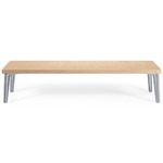 Sofa So Good Demi Table - Polished Aluminum / White Wash Oak