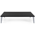 Sofa So Good Square Table - Polished Aluminum / Black Stained Oak