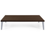 Sofa So Good Square Table - Polished Aluminum / Cinnamon Stained Oak