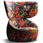 Hana Wingback Swivel Armchair - Rendezvous Tokyo Indigo