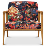 Zio Lounge Chair - Natural Oak / Rendezvous Tokyo Indigo