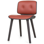 Nut Dining Chair - Grey Stained Oak / Spectrum Red Brown Leather