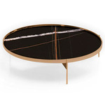 Abaco Low Coffee Table - Bronze/ Black Marble Glass