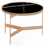 Abaco Tall Coffee Table - Bronze/ Black Marble Glass