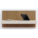 Ala Wall Desk - Oak/ Beige