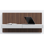 Ala Wall Desk - Walnut / Fog Grey