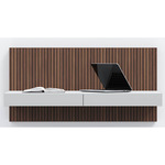 Ala Wall Desk - Walnut/ Fog Grey