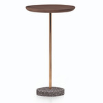 Contralto Side Table - Bronze/ Black Terrazo / Walnut