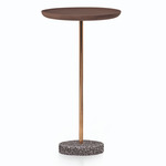 Contralto Side Table - Bronze / Black Terrazo / Walnut