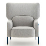 Platea Lounge Armchair - Petrol Blue / Light Grey