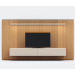 Spazio Media Wall Unit Composition - Oak / Beige