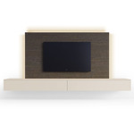 Spazio Wall Unit - Smoke Oak / Matte Beige