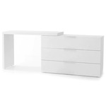 Spazio/Domino Desk Dresser - Matte White