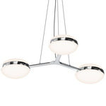 Pillows Chandelier - Polished Chrome / White