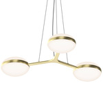 Pillows Chandelier - Brass / White